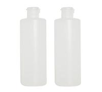 VASANA 2 botellas de plástico transparente de 192.8 g con tapas abatibles, recipientes vacíos de viaje, tubo recargable para champú, gel de baño, salsa, limpieza facial, crema de burbujas, 200 ml