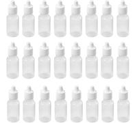 VASANA 24 botellas de plástico blanco vacías recargables de 20 ml con cuentagotas portátiles de aceite esencial líquido para ojos con tapón de rosca, T, 20 ml