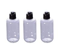 VASANA 3 botellas vacías de plástico transparente recargables de 300 ml con tapa abatible para productos de tocador Cosmetc para líquidos de agua emoliente, champú, loción y gel de ducha