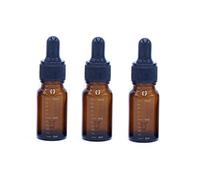 VASANA 3 botellas vacías rellenables de cristal con cuentagotas de aceite esencial con tapa gotero negra para cosméticos y líquidos Elite, ámbar (Naranja) - YPK39593AMBER