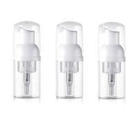 VASANA 3 dispensadores de espuma de tamaño de viaje de plástico transparente vacíos para mousse de espuma de espuma, recipientes para botellas y frascos dispensadores para cosméticos