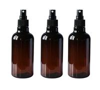 VASANA - Botella de spray de plástico vacía de 250 ml, con pulverizador negro para artículos de tocador cosméticos, botellas de perfume líquidas, a prueba de fugas, accesorios de viaje portátiles