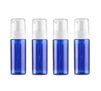 VASANA Dispensador de espuma de plástico azul vacío, 4 unidades, 100 ml/3.5 onzas, botellas de almacenamiento para cosméticos faciales, champú y gel de ducha