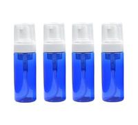 VASANA Dispensador de espuma de plástico azul vacío, 4 unidades, 100 ml/3.5 onzas, botellas de almacenamiento para cosméticos faciales, champú y gel de ducha