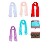 Vasara Lote de 20 Pañuelos Colorful Presentado en Baúl de Bambú de Regalo - Pañuelos, Fulares, Pashminas para Detalles Originales Invitados de Bodas, Regalos Comuniones y Recuerdos