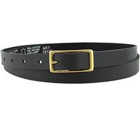 Vascavi - Cinturón de piel auténtica para mujer, hebilla dorada, 2 cm de ancho, cinturón vaquero para mujer, informal, vaquero, estrecho, para negocios, fabricado en Alemania, gris, 115 cm Gesamtlänge