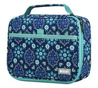 VASCHY Estuche Escolar Grande 3 Compartimentos, Capacidad 72+, Paneles Extraíbles y Bolsillos de Malla, Estuche de Lápices para Niña, Niño, Adolescentes y Adultos, 25 x 19,5 x 7,5 cm, Flor