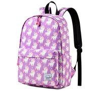 VASCHY Mochila escolar ligera para mujer con funda para portátil de 14", unicornio., talla única, Acolchado