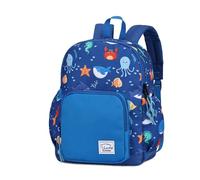 VASCHY Mochila Infantil Mini 12" (30,5 cm) con Correa de Pecho, Resistente al Agua, Ligera, Para Niños 2-4 Años, Guardería/Preescolar - Océano Azul