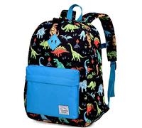 VASCHY Mochila infantil para niños y niñas, bonita mochila impermeable para preescolar, mochila para niños pequeños, mochila escolar con correa para el pecho, Dinosaurio Azul, Dinosaure Bleu, Mochilas