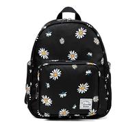 VASCHY Mochila Mujer Pequeña, Mochilas Escolar Niña Bolso Mochila Impermeable Bolso de Mano Casual Nylon Bolso de Hombro Mini Bolso Ordenador para Viaje Universidad Trabajo Compras, Margarita