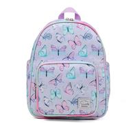 VASCHY Mochila Mujer Pequeña, Mochilas Escolar Niña Bolso Mochila Impermeable Bolso de Mano Casual Nylon Bolso de Hombro Mini Bolso Ordenador para Viaje Universidad Trabajo Compras, Mariposas Lavanda