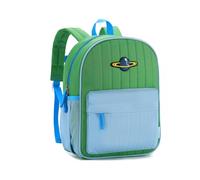 VASCHY Mochila Niña Niño, Mochila Preescolar 3-7 Años Mochila Escolar 7L Mochila Acolchado para Viaje Mochila Primaria Resistente al Agua Mochila Infantil Colegio, Verde&Azul