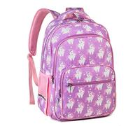 VASCHY Mochila para niños y niñas, bonita mochila de 16 pulgadas para la escuela primaria con hebilla de correa para el pecho y múltiples compartimentos, unicornio, Mochilas daypack