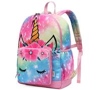 VASCHY Mochila Unicornio Niña, Mochila Niña Mochila Escolar para Niñas de 4-6 Años Mochila Infantil Resistente al Agua con Correa de Pecho y Etiqueta de Nombre para Escuela Viaje, Multicolor