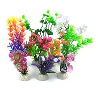 Vascinate Tanque de Peces Acuario Plantas de Plástico 10 Piezas Decoración del Acuario (10 Piezas Pequeñas)