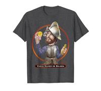 Vasco Núñez de Balboa, Explorador y Conquistador español Camiseta, Hombre, Jaspeado Oscuro, 3XL