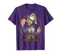 Vasco Núñez de Balboa, Explorador y Conquistador español Camiseta, Hombre, Morado, S