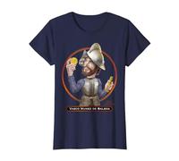 Vasco Núñez de Balboa, Explorador y Conquistador español Camiseta, Mujer, Azul Marino, XL