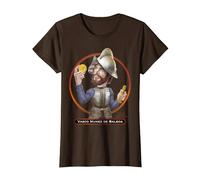 Vasco Núñez de Balboa, Explorador y Conquistador español Camiseta, Mujer, Marrón, XXL