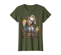 Vasco Núñez de Balboa, Explorador y Conquistador español Camiseta, Mujer, Verde Oliva, L