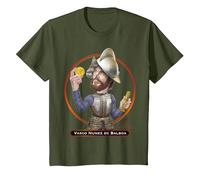 Vasco Núñez de Balboa, Explorador y Conquistador español Camiseta, Niños, Verde Oliva, 6 años