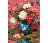 Vase 1000 Piece Jigsaw Puzzles for Adults, Colourful, Challenging & Brainteasing Adult Puzzles 1000 Pieces Pink Peonies, Fun jigsaws for The Whole Family 30x20 Inch