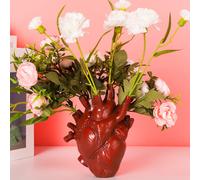 Vase de rgano del corazn humano Jarrn espeluznante Halloween Desk Flowers Decoracin de macetas Tamao mediano 6.2 """" X 4.2 """" Rojo