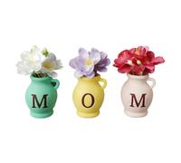 Vase fridgemagnet- 3 Pieces Silicone Cute Aesthetic Refrigerator Decor, Mini Flower Holder Set, Kitchen Ornament | Artificial Flowers Magnetic Vase for Home Office School Locker Window Whiteboard Di