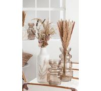 Vase, Glass, brown, PU 1, L. 16 cm, W. 16 cm, H. 30 cm