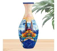 Vase Puzzle Décoratif À Bouche Étroite En ABS | Contenant Floral Moderne Pour Bouquets De Fleurs | Centre De Table Et Objet De Décoration Intérieure Pour La Maison
