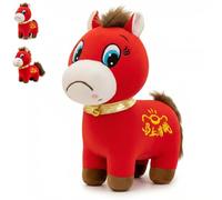 VasedGins Year of The Horse 2026 Plush, Mascot Chinese Zodiac Mascot Stuffed Animal, Lucky Red Lunar New Year Decoration for Home & Office Spring Festival Gift (Crying Horse)