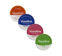 Vaseline Bálsamo Labial - Vaselina - Terapia Labial - Original, Manteca De Coco, Alo Vera Y Rosy Lata De 20 G - Alivia Los Labios Secos - Paquete De 4