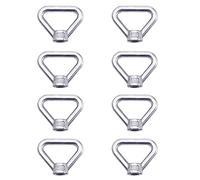 Vasemele 8 Piezas Juego de Tuercas de Ojo de Acero Inoxidable 304 M8 con Forma de Anillo Triangular M8 Anillos Tuercas de Elevación M8 Perno con Ojo Anilla de Elevacion Hembra M8 Cáncamo