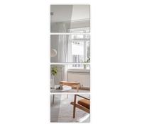 Vasemouh Espejo de Pared con Vidrio HD, Espejo Adhesivos para Dormitorio, Salón y Baño, Tamaño A4, Juego de 4 Unidades
