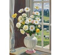 Vases by The Window Oil Painting Imágenes - Rompecabezas 1000 Piezas - Colorful Rompecabezas - Mayores Memoria Cognición Games - Decoración Mural Dw543Sk