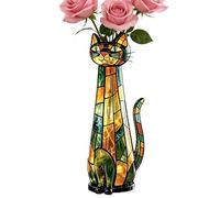 Vases for Cat Lovers | Whimsical Cute Creative Decoration | Kitten Planter Desk Shelf Decor | for Home Office Apartment Bedroom Living Room Balcony