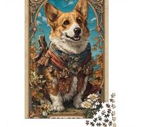 Vash The Noble Corgi Knight Rompecabezas Imposible,desafío para Adultos Entretenimiento Creativo 1000 Piezas Obra De Arte De Juego De para Adultos Y Niños 38x26cm/1000pcs