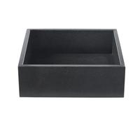 Vasija cuadrada de terrazo negro L40 cm LOUSSA
