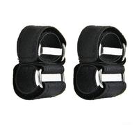 Vasiumic 2 correas de pesca para coche, piel sintética ajustable y nailon para fijar de forma segura postes de ropa de vehículo o estante de bricolaje, color negro