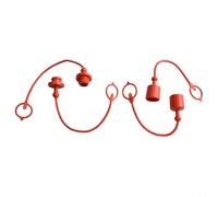 Vasiumic 2 juegos de polvo hidráulico de PVC para ISO A 12 acopladores de desconexión rápida, Material resistente al desgarro para protección del sistema hidráulico a largo plazo (rojo)