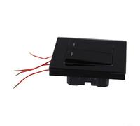 Vasiumic 82x82mm Vidrio Baño Luz Templado Interruptor Doble Control Tener Fluorescente Resplandor Dormitorio Salón Pared bidireccional Blanco (Negro)