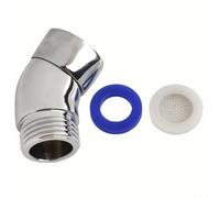 Vasiumic Adaptador de codo de ducha de latón macizo de 135 grados con acabado cromado, conector de rosca hembra a macho G1/2 para instalación de cabezal de ducha y brazo de baño