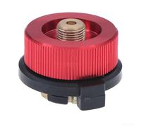 Vasiumic Adaptador portátil de gas butano para estufas de camping, convertidor de combustible de aleación de aluminio con apagado automático, compatible con tanques de cilindro largo