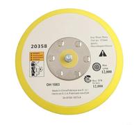 Vasiumic Almohadilla de respaldo de disco de lijado de 2 3 5 pulgadas con gancho y bandeja de pulido de rosca M6 M8, lijadora neumática, base de goma de madera automática (5 pulgadas)