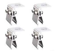 Vasiumic Aluminio resistente techo plegable clima jardín paneles solares abrazaderas aleación montaje fotovoltaico rack soporte seguro sistema hogar Pv 1 a través 4 piezas (4 piezas)
