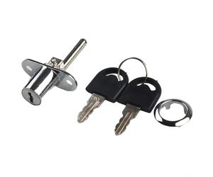 Vasiumic Armario con cerradura de zinc chapado en 2 buzones de correo, cajón de leva de aleación, llaves de escritorio plateadas con acabado confiable, hardware de seguridad para el hogar