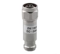 Vasiumic Atenuador coaxial conector macho a hembra para equipos de prueba de generación de señal, conector macho a hembra, atenuador de baja potencia, reductor de fuerza de señal (15 dB)