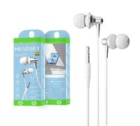 Vasiumic Auriculares con cable con control de llamada en línea, cuenta con graves pesados para una experiencia de sonido inmersiva, diseñados para ComFor Fort durante actividades deportivas (blanco)