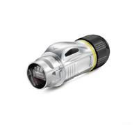 Vasiumic BD24 Conector circular de metal impermeable para cable de red RJ45 Ethernet 8P8C de doble puerto, carcasa resistente al polvo y a la humedad con aleación de cobre (conector)